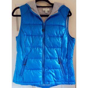 Tangerine Brand Blue Puffer Hoodie Vest Size Large